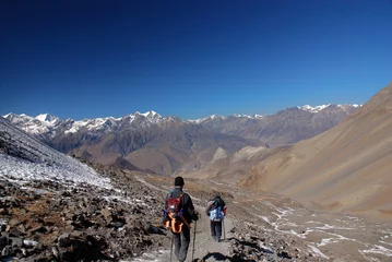 Fotobehang Annapurna Trekking © forcdan