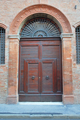 Fototapeta na wymiar Italy Ferrara medieval door