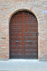 Italy Ferrara medieval door