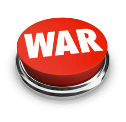War - Word on Round Red Button