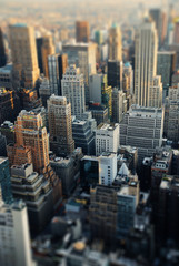 New York City skyline tiltshift