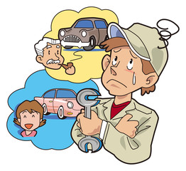 自動車修理･悩む
