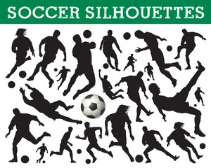 Soccer silhouettes