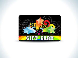 abstract black gift card