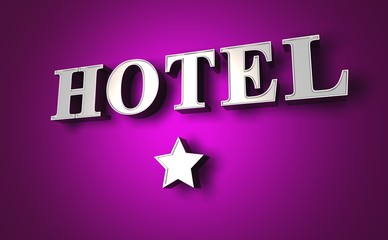 Silber auf Lila - 1 Sterne Hotel Fassade