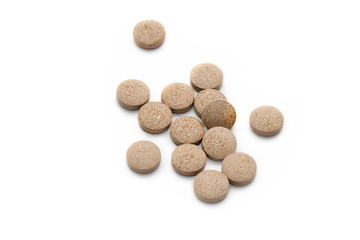 Pills isolated on white