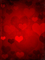 valentines hearts grungy