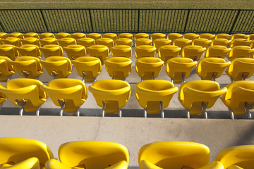 Fototapeta premium Yellow seats at stadium