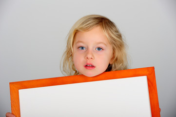 sweet girl with frame