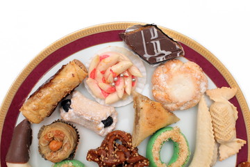 Dulces marroqu&iacute;es en bandeja