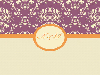 Vintage Wedding Card - Einladung für Hochzeit