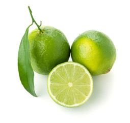 Three ripe limes