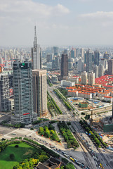 Fototapeta na wymiar China Shanghai Pudong skyline