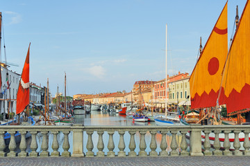 Cesenatico fishing harbor designed by Leonardo da Vinci.