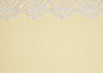 Yellow background with  lace