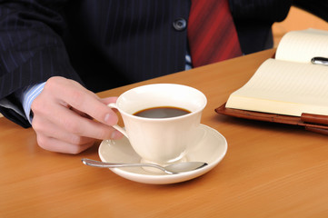 young business man working in an office