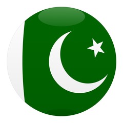 Obraz na płótnie Canvas Pakistan flaga palenie piłka Drapeau