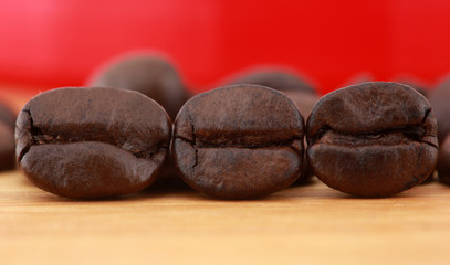 Coffee beans pile full frame