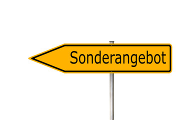 Sonderangebot, Schild