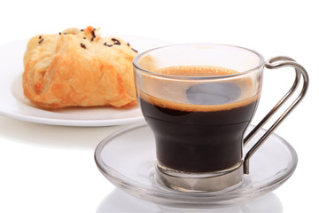 Black coffee and Bun