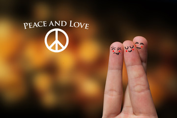 Painted finger smiley