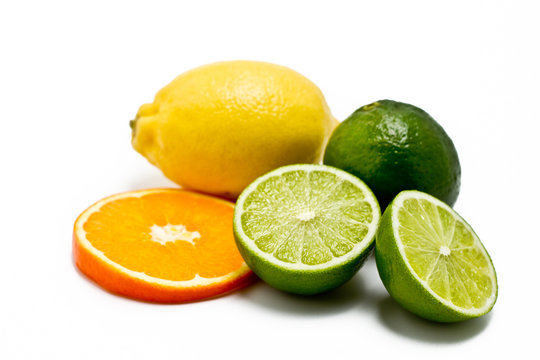 Orange, Zitrone und Limette