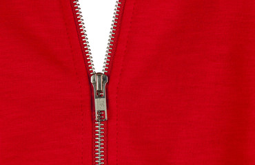 Zip of a red sweater