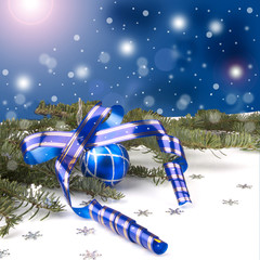 Tape with a blue sphere.