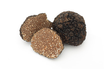 sliced black truffles