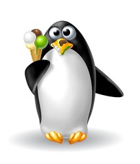 Obraz premium pinguino col gelato