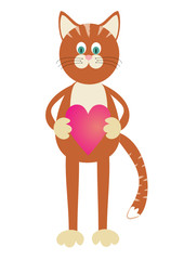 Cat with heart