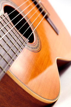 plano cerrado de guitarra espa&ntilde;ola