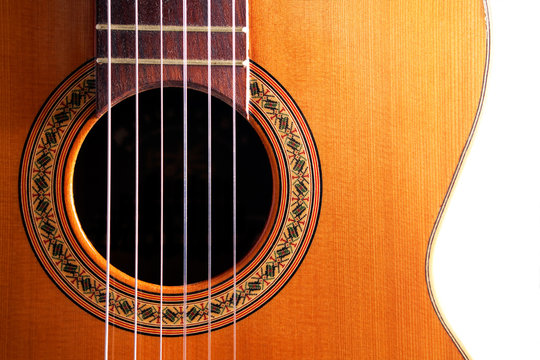 plano frontal de guitarra española