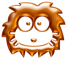 Hérisson mignon doré