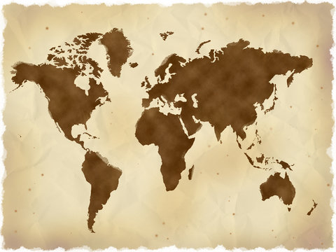 レトロな世界地図