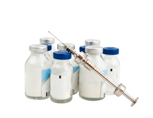 vaccine and syringe