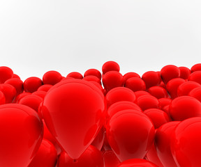 Fototapeta premium Many red balloons