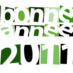 Bonne année 2011 cubes verts