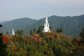 鳥居観音と紅葉
