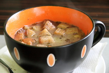 Homemade soup from the Czech republic Kutna Hora Europa