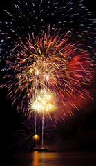 Fireworks in the sea