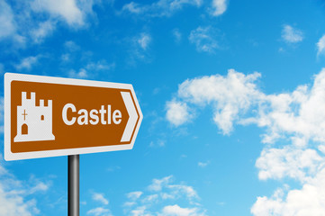 Tourist Information series: 'Castle' sign