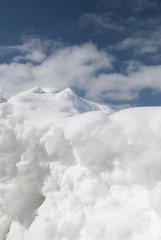 Snow on the mountains