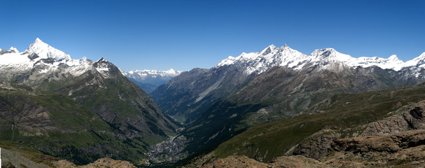 Naklejka na ściany i meble Zermatt panorama