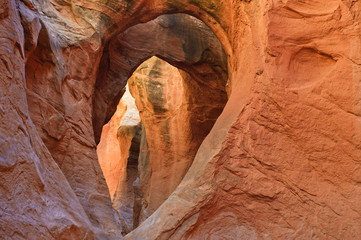 Arch inside Peek-A-Boo slot canyon