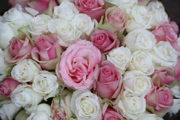 pink and white wedding bouquet
