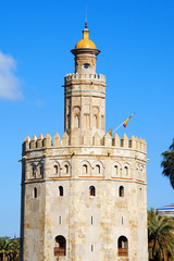 Obraz premium Torre del Oro, in Seville, Spain