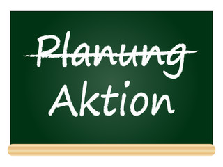 Obraz premium Planung und Aktion