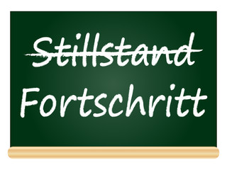 Obraz premium Fortschritt statt Stillstand