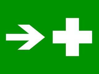 señal direccion enfermeria derecha